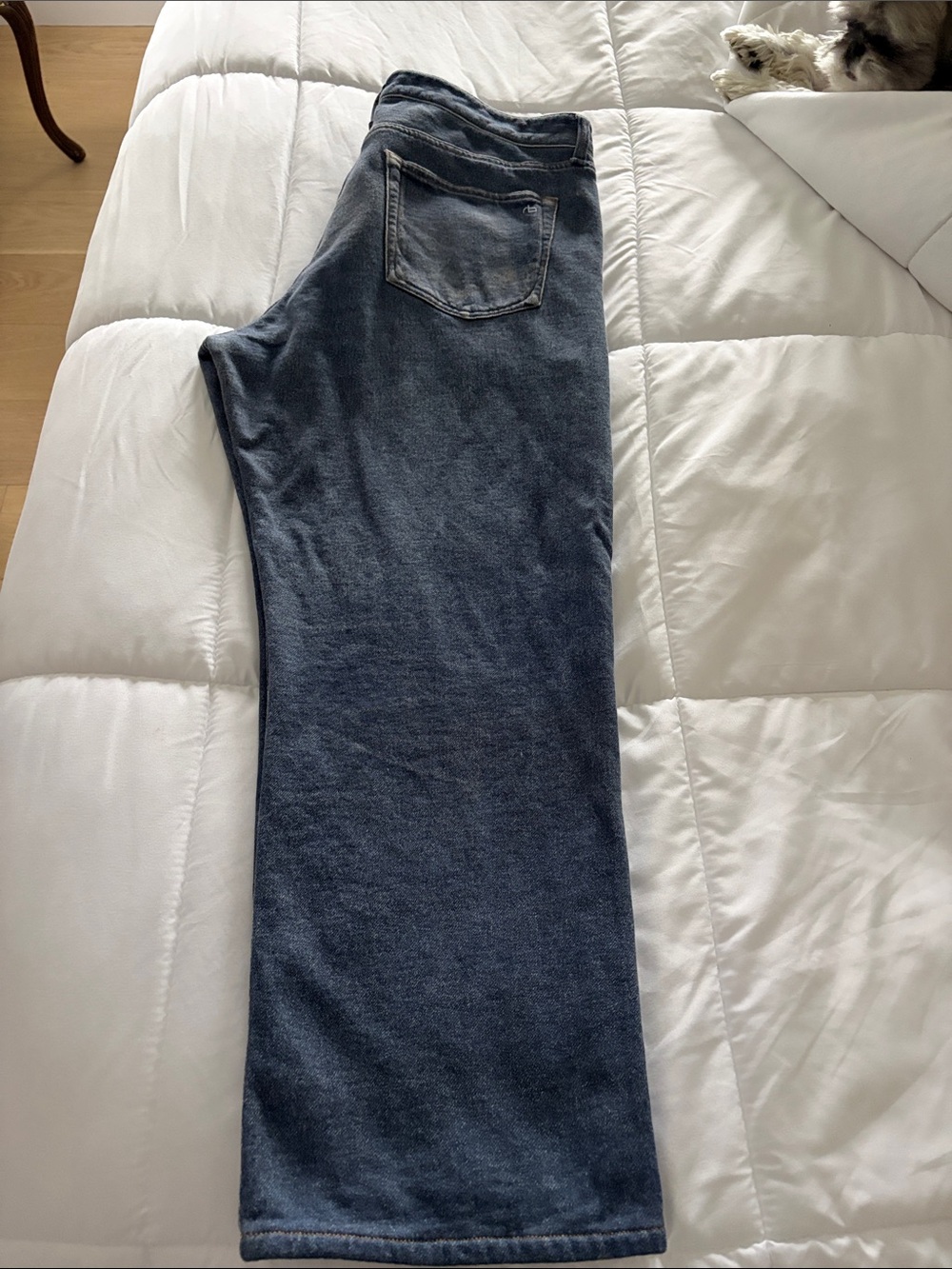 Mens Dark Blue Straight-Leg Jeans